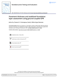 Pavement thickness and stabilised foundation layer assessment using ground-coupled GPR
