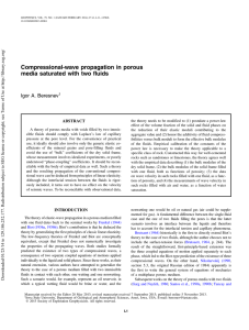 Compressional-wave propagation in porous media saturated with two fluids Igor A. Beresnev ABSTRACT