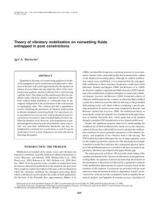Theory of vibratory mobilization on nonwetting fluids entrapped in pore constrictions