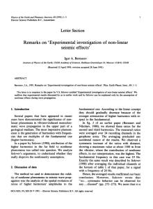 Letter Section seismic  effects' Igor A.  Beresnev