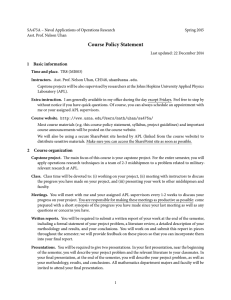 Course Policy Statement