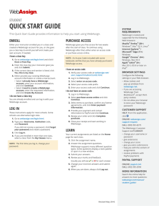 QUICK START GUIDE STUDENT ENROLL