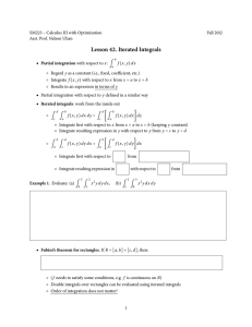 Lesson 42. Iterated Integrals