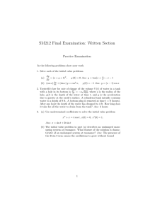 SM212 Final Examination: Written Section Practice Examination