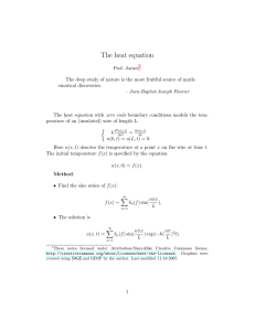 The heat equation