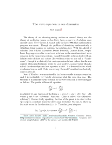 The wave equation in one dimension