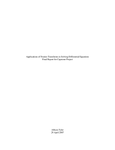 Applications of Fourier Transforms in Solving Differential Equations