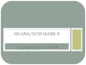 SIGABA/ECM MARK II Cryptography in WWII