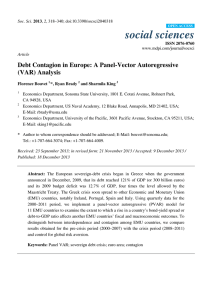 social sciences Debt Contagion in Europe: A Panel-Vector Autoregressive (VAR) Analysis