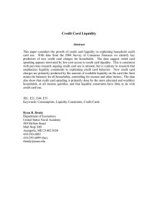 Credit Card Liquidity