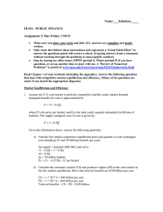 Name:___Solutions_____  FE431:  PUBLIC FINANCE Assignment 3: Due Friday 1/30/15