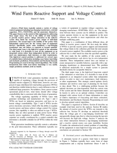 Wind Farm Reactive Support and Voltage Control Daniel F. Opila