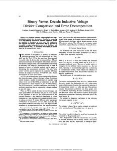 Binary  Versus  Decade Inductive Voltage