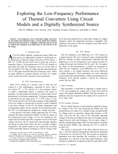 Exploring the Low-Frequency Performance of Thermal Converters Using Circuit