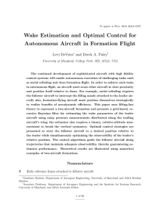 Wake Estimation and Optimal Control for Autonomous Aircraft in Formation Flight