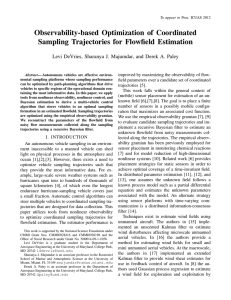 Observability-based Optimization of Coordinated Sampling Trajectories for Flowfield Estimation