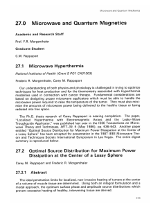 Magnetics 27.0 Microwave  and Quantum