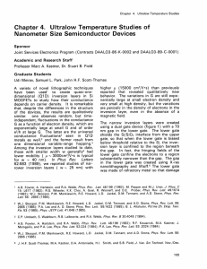 Nanometer  Size  Semiconductor  Devices