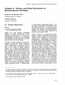 Semiconductor  Surfaces 6.1  Project  Description