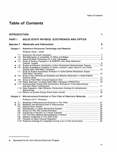 Table  of Contents Section 1 INTRODUCTION