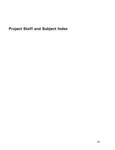 Project  Staff  and  Subject  Index 381
