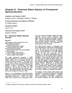 Semiconductors Chapter  6.  Chemical  Beam  Epitaxy ...