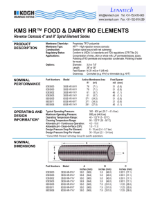 KMS HR™ FOOD &amp; DAIRY RO ELEMENTS