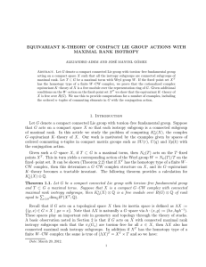EQUIVARIANT K-THEORY OF COMPACT LIE GROUP ACTIONS WITH MAXIMAL RANK ISOTROPY