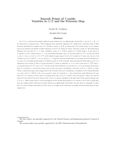 Smooth Points of Varieties in James B. Carrell Jochen Kuttler