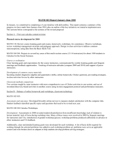 MATH-SEI Report January-June 2010