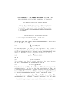 L REGULARITY OF AVERAGES OVER CURVES AND BOUNDS FOR ASSOCIATED MAXIMAL OPERATORS