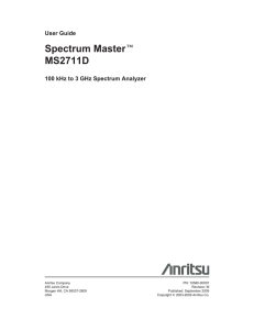 ä Spectrum Master MS2711D User Guide