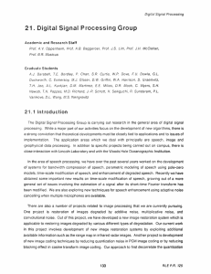 21.  Digital Signal Group Processing Academic  and  Research  Staff