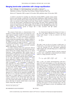 Merging bond-order potentials with charge equilibration Paul T. Mikulski, M. Todd Knippenberg,