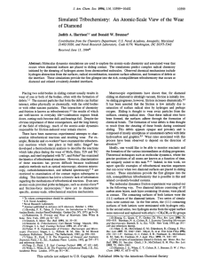 View of Simulated Tribochemistry:  An  Atomic-Scale the Wear