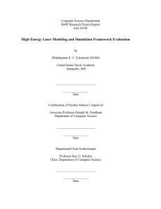 High Energy Laser Modeling and Simulation Framework Evaluation