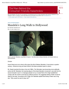 Nelson Mandela's Long Walk to Hollywood - WSJ.com