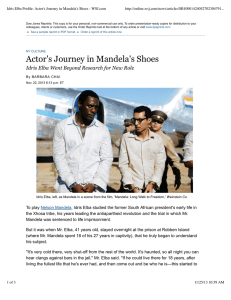 Idris Elba Profile: Actor's Journey in Mandela's Shoes - WSJ.com