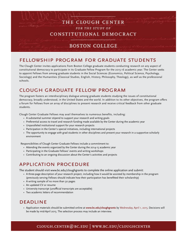 Fellowship Program For Graduate Students