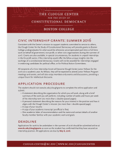 CiviC internship Grants: summer 2016