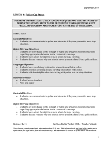 LESSON 4: Police Car Stops