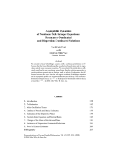 Asymptotic Dynamics of Nonlinear Schrödinger Equations: Resonance-Dominated and Dispersion-Dominated Solutions