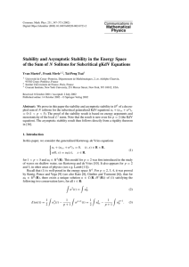 Stability and Asymptotic Stability in the Energy Space N Mathematical