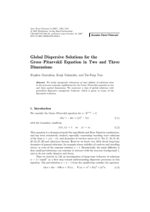 Global Dispersive Solutions for the Gross–Pitaevskii Equation in Two and Three Dimensions