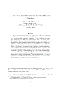 Voter Model Perturbations and Reaction Diffusion Equations