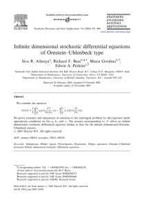 Infinite dimensional stochastic differential equations of Ornstein–Uhlenbeck type ARTICLE IN PRESS