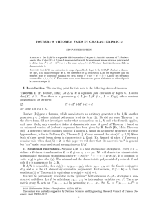 JOUBERT'S THEOREM FAILS IN CHARACTERISTIC 2