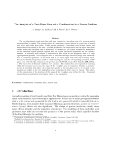 The Analysis of a Two-Phase Zone with Condensation in a... L. Bridge , R. Bradean , M. J. Ward