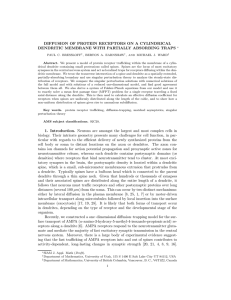 DIFFUSION OF PROTEIN RECEPTORS ON A CYLINDRICAL