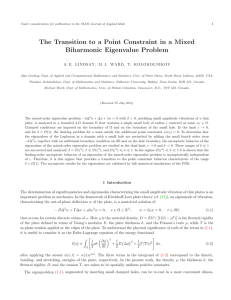 The Transition to a Point Constraint in a Mixed 1